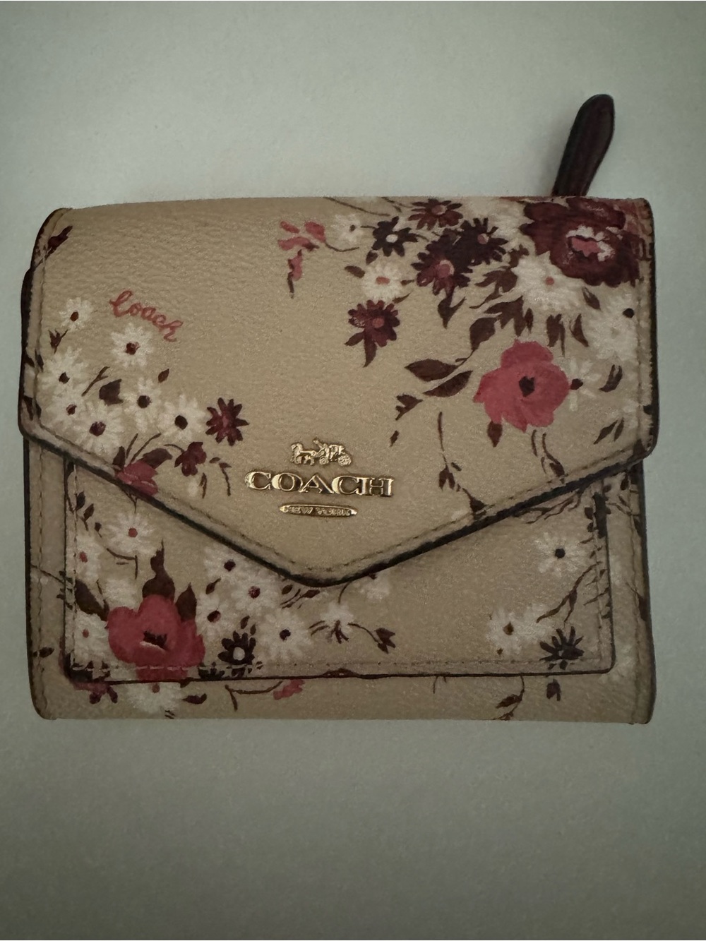 Coach small wallet floral